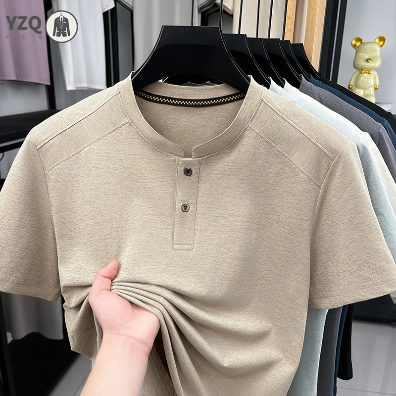 Men'S Fashion For 2026 - 2026 Fashion Men's Henley Neck Tee
