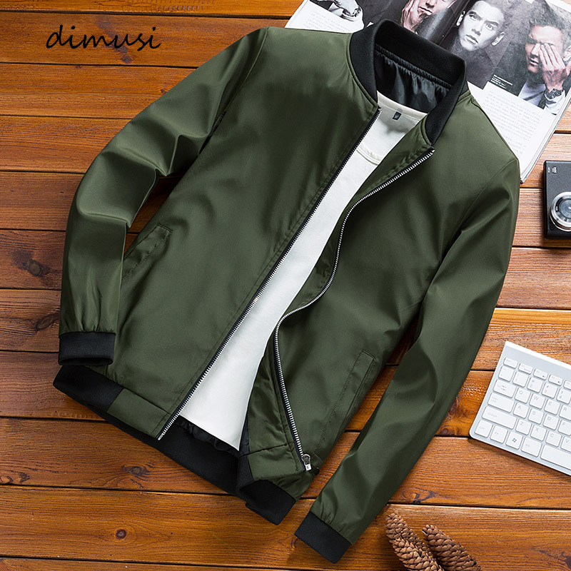 Mens Fashion Bomber Jacket - DIMUSI Men's Bomber Jackets Male Outwear