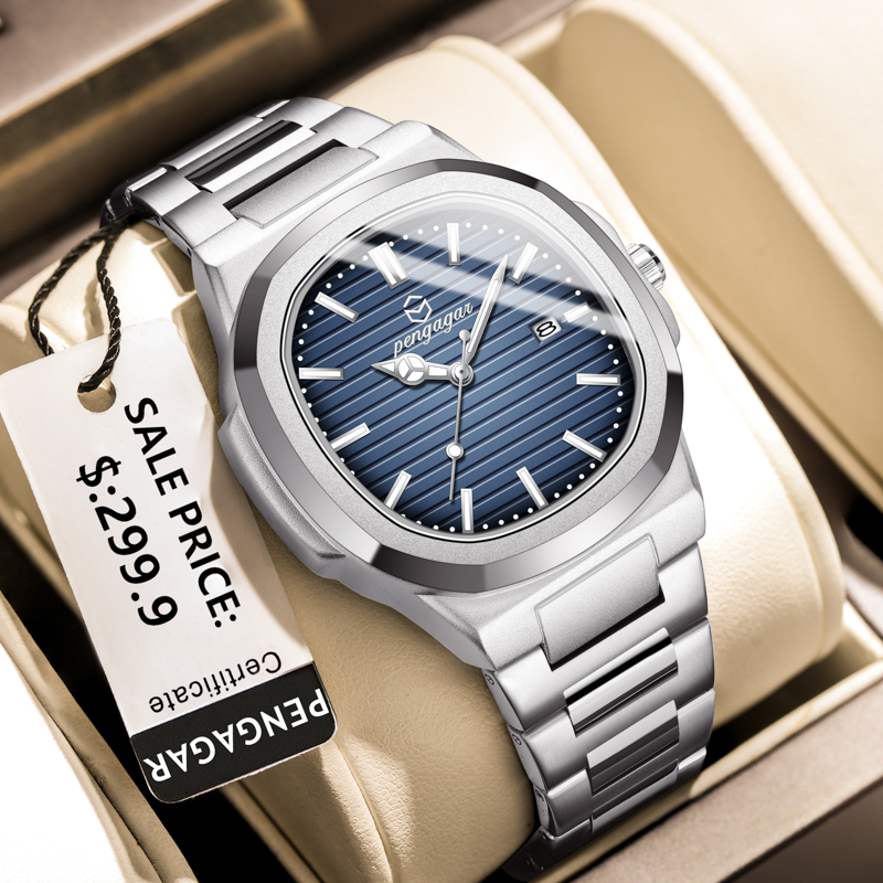 Men'S Fashion Zone - PENGAGAR Luxury Square Fashion Man Wristwatch