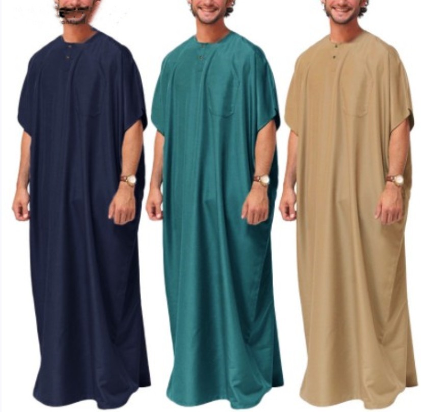 Dubai Men'S Fashion - Turkye Muslim Islamic Men Jubba Thobe