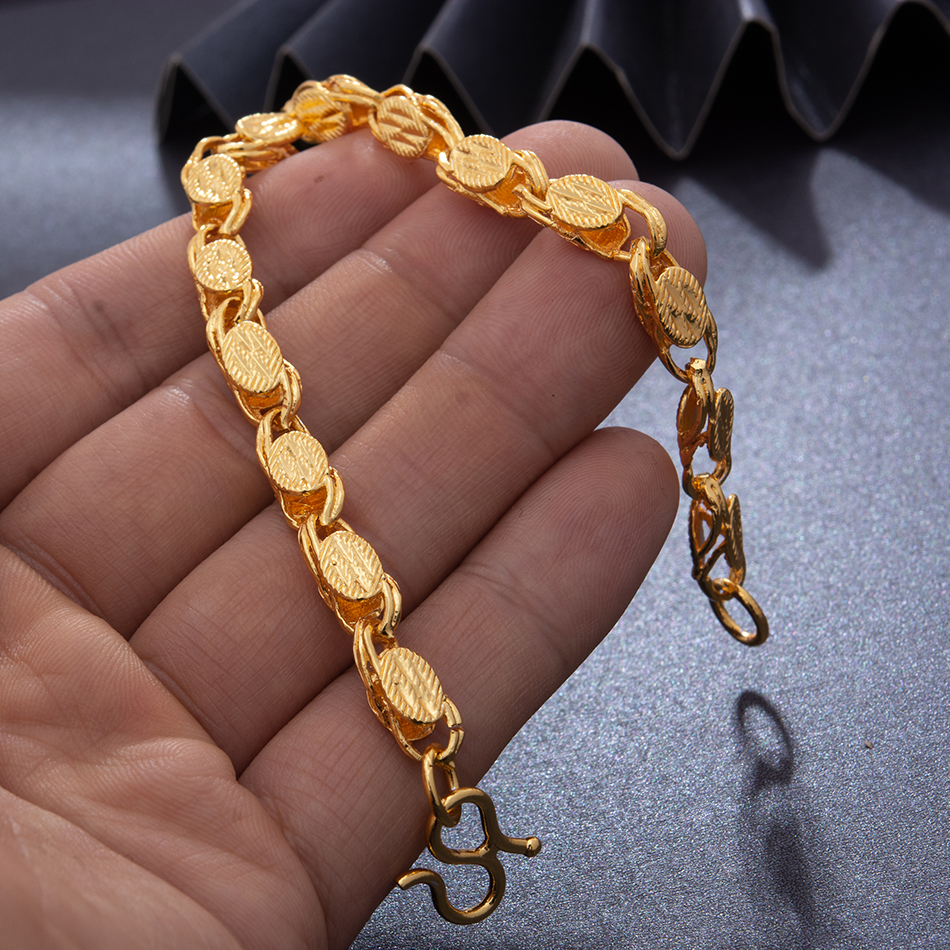 Dubai Men'S Fashion - 20CM Trendy Gold Color Men Bracelet