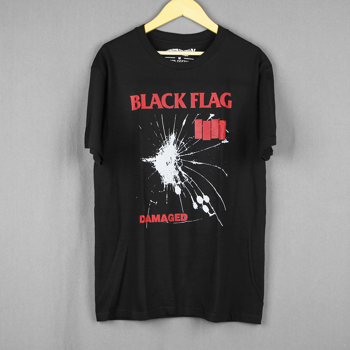 Men'S Fashion From The 80S - Black Flag T Shirt Damaged 80S
