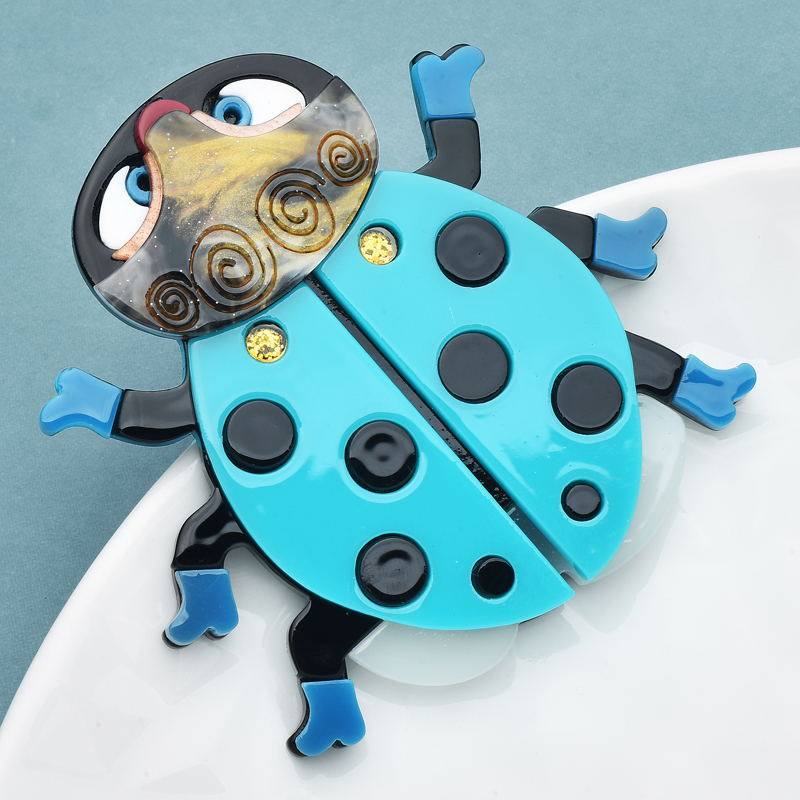 Men'S Fashion Easter - Wuli&baby Lovely Acrylic Beetle Brooches For