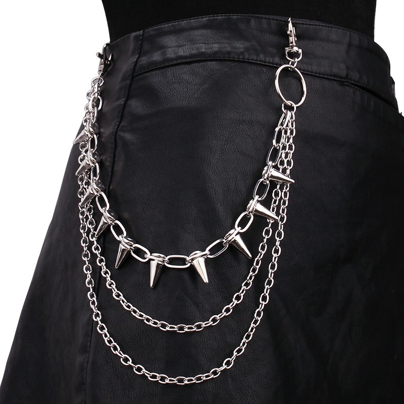 Men'S Fashion Jeans - Hip Hop Punk Rock Metal Pants