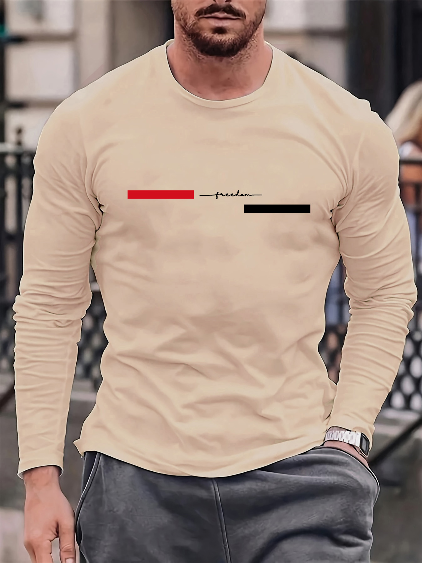 100% pure cotton men's long sl - огляд і ціна Men Fashion Upper