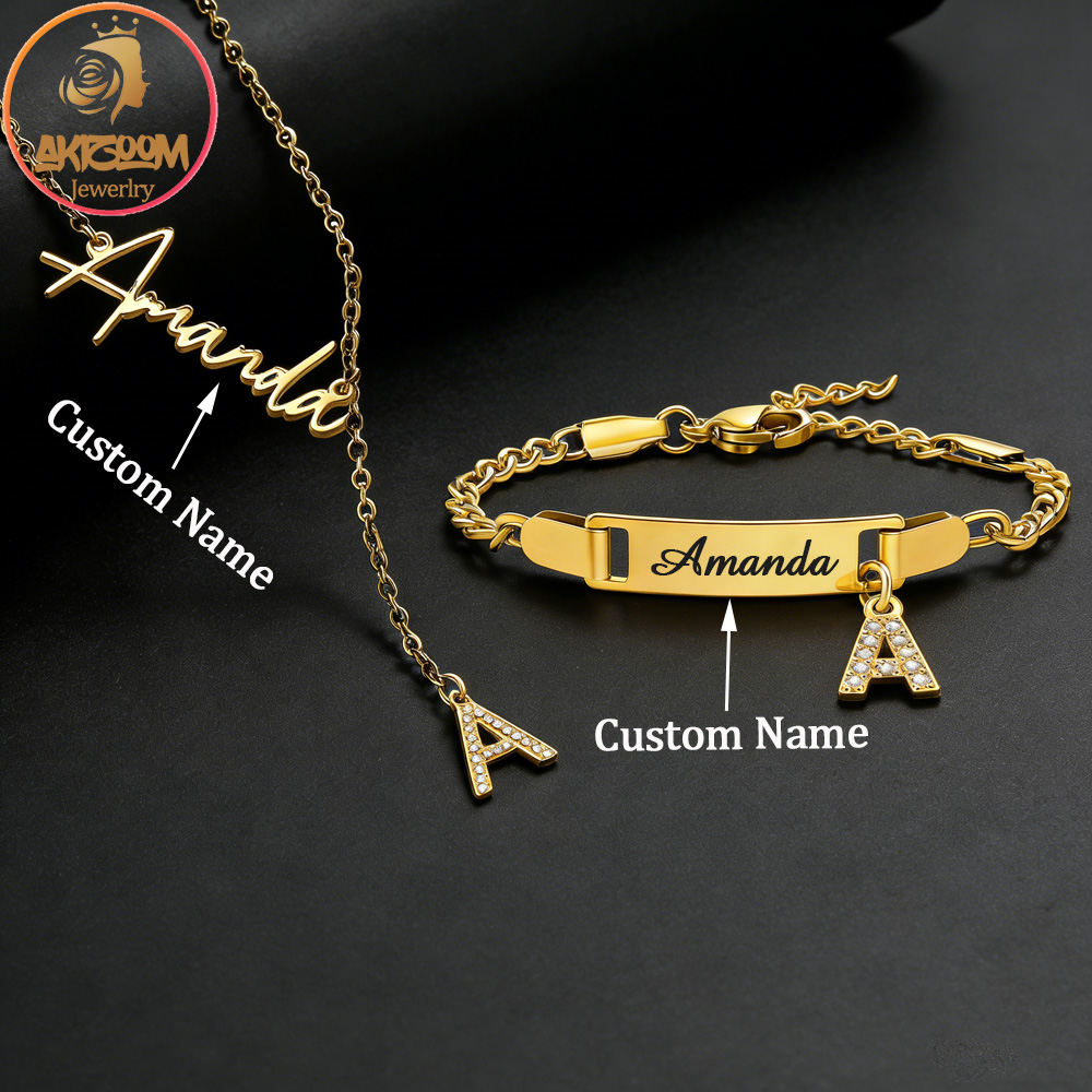 Akizoom Custom Name Zircon Let - огляд і ціна Men Fashion Kids