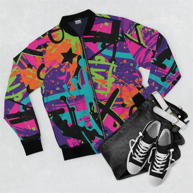 Harajuku Y2K Zipper Golf Coat  - огляд і ціна Mens Fashion Bomber Jacket