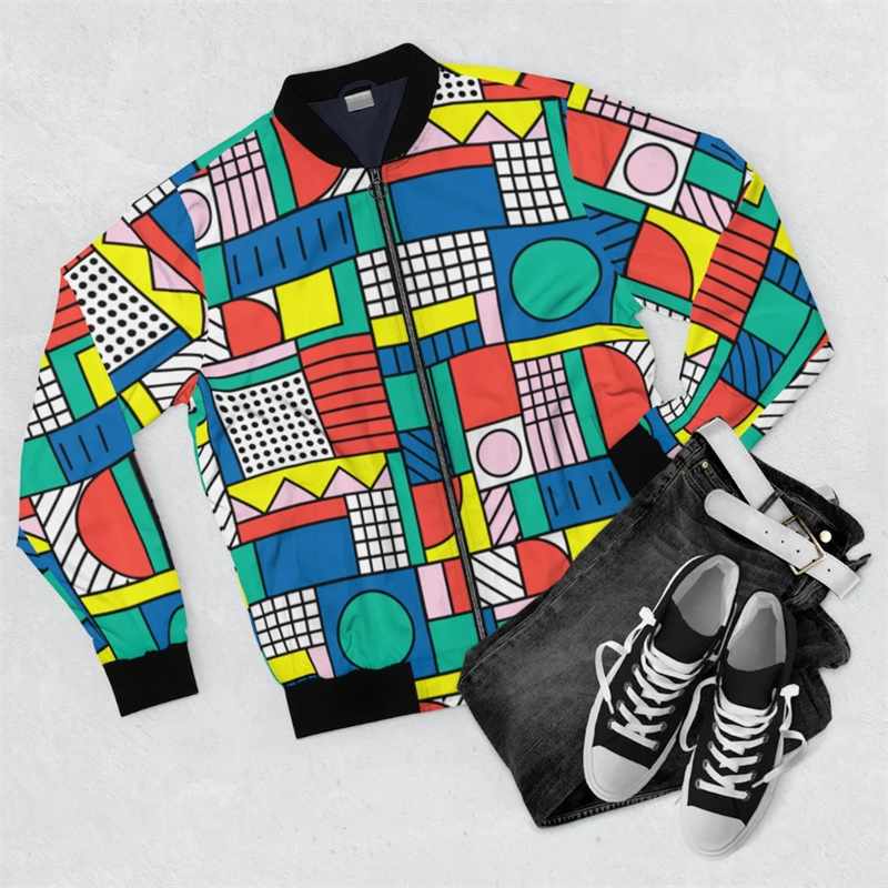 Harajuku Y2K Zipper Golf Coat  - огляд і ціна Mens Fashion Bomber Jacket