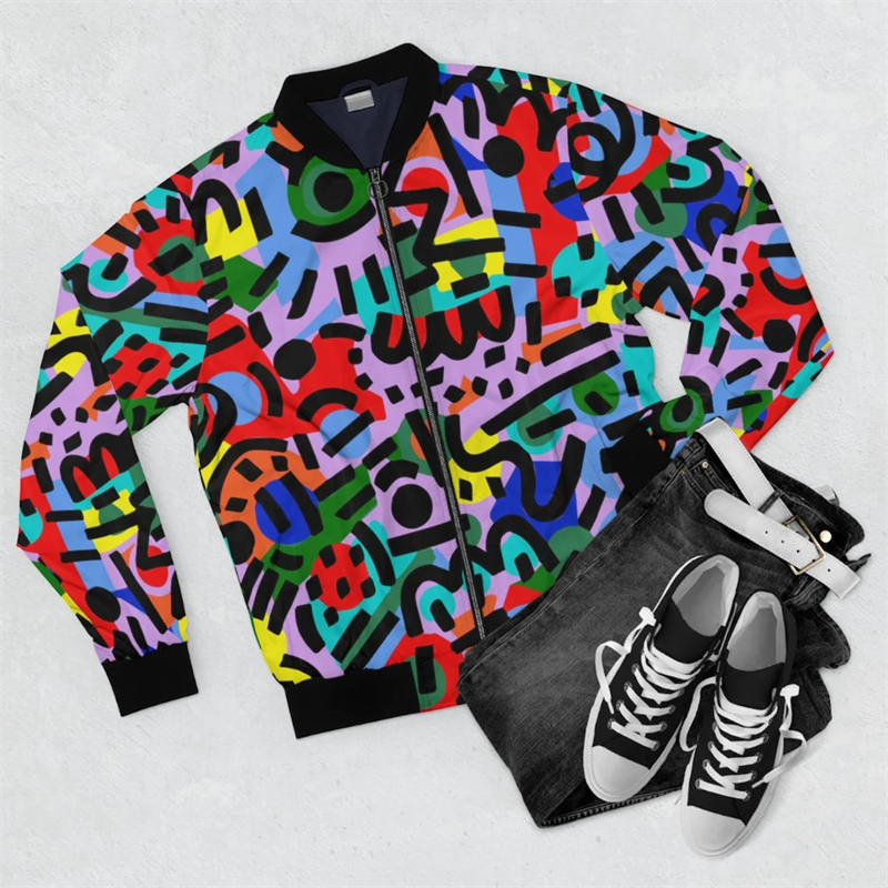 Harajuku Y2K Zipper Golf Coat  - огляд і ціна Mens Fashion Bomber Jacket