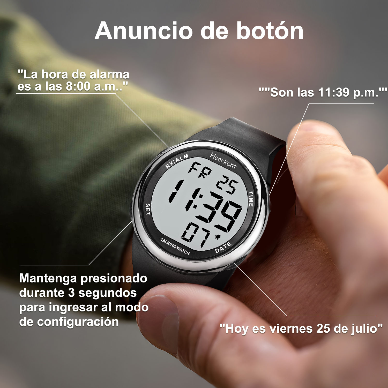 Hearkent Spanish Talking Watch - огляд і ціна Men'S Fashion For 60 Year Old