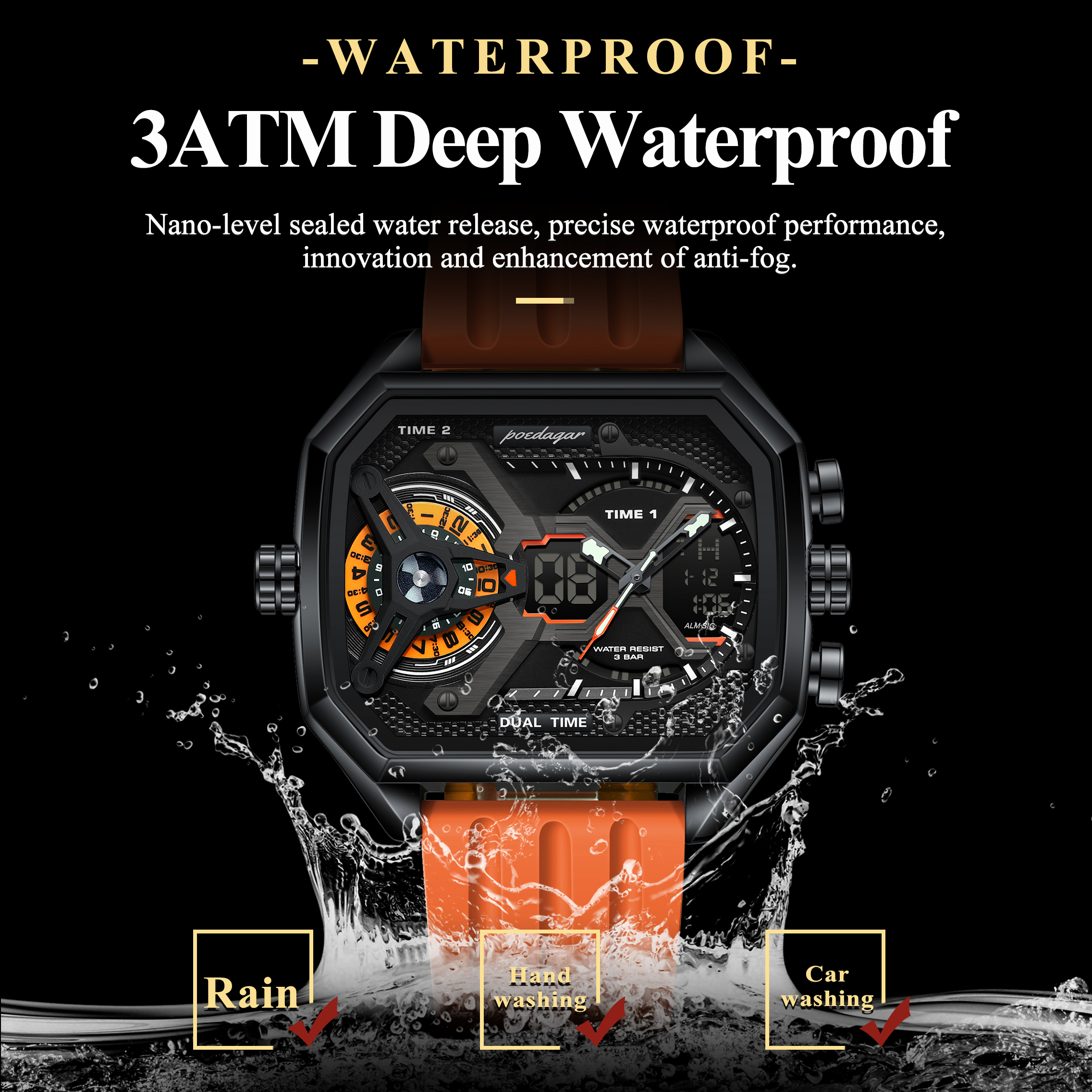 POEDAGAR Sports Men Wristwatch - огляд і ціна Men'S Fashion Zone