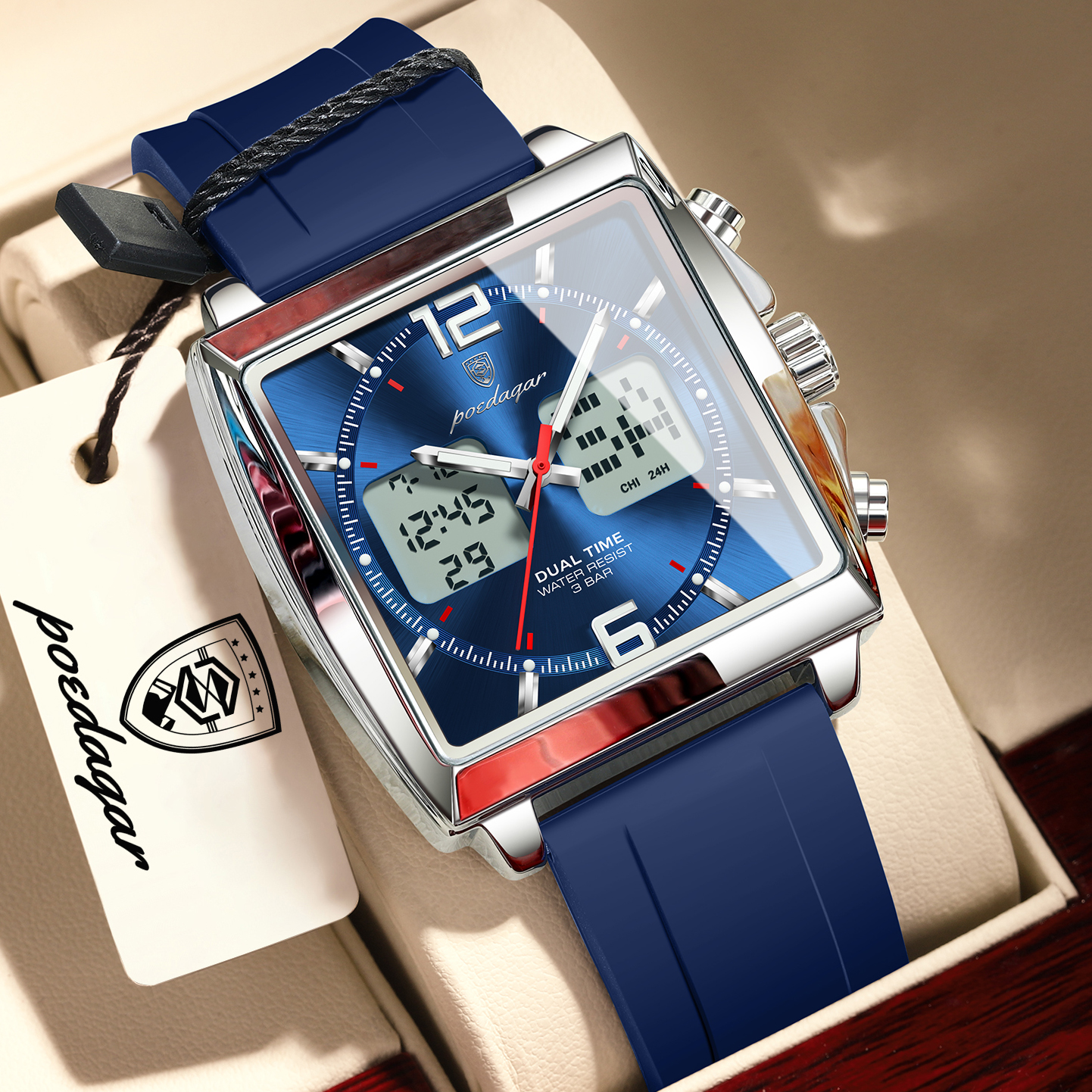 POEDAGAR Fashion Man Clock LED - огляд і ціна Men'S Fashion Zone