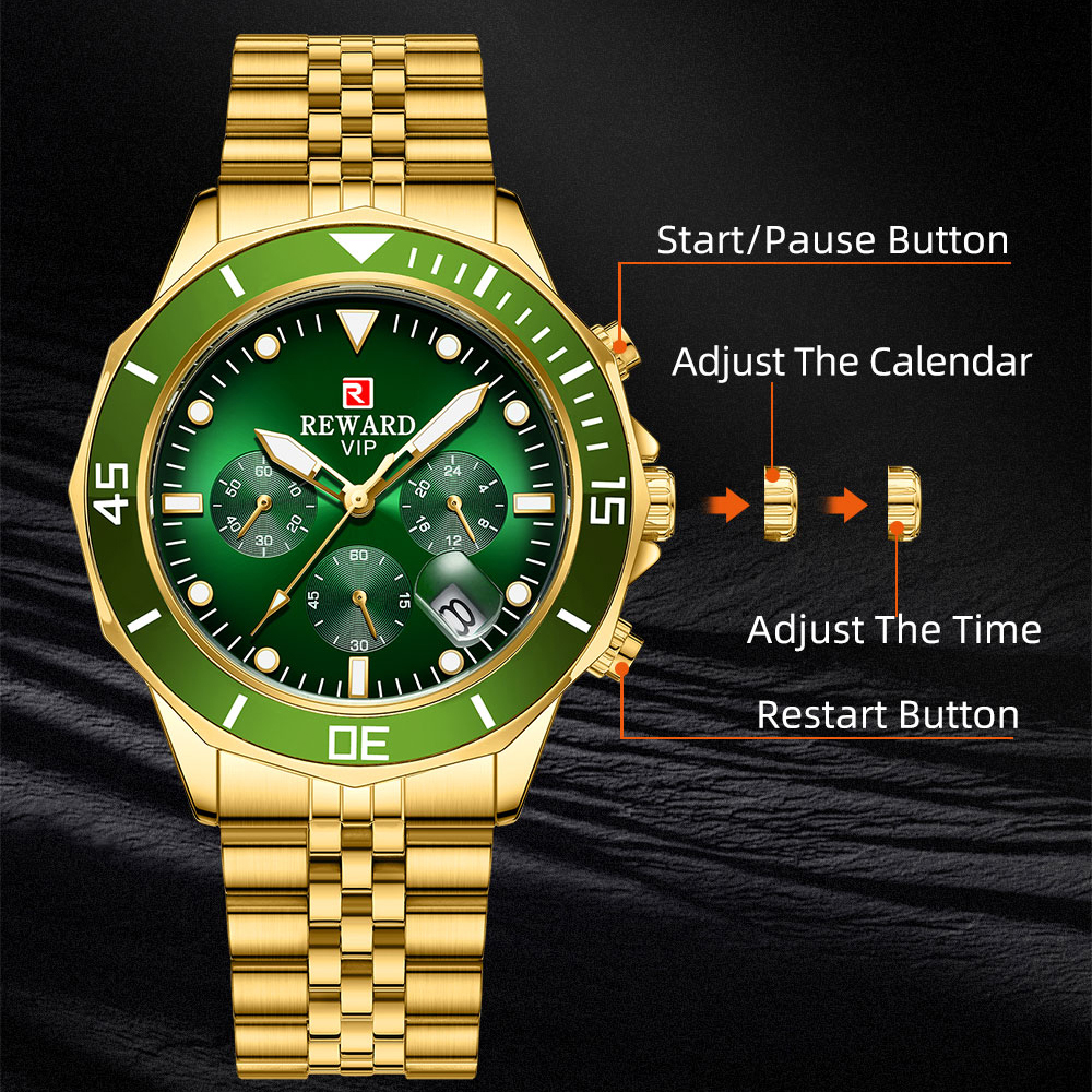 REWARD Luxury Chronograph Watc - огляд і ціна Men'S Fashion Zone