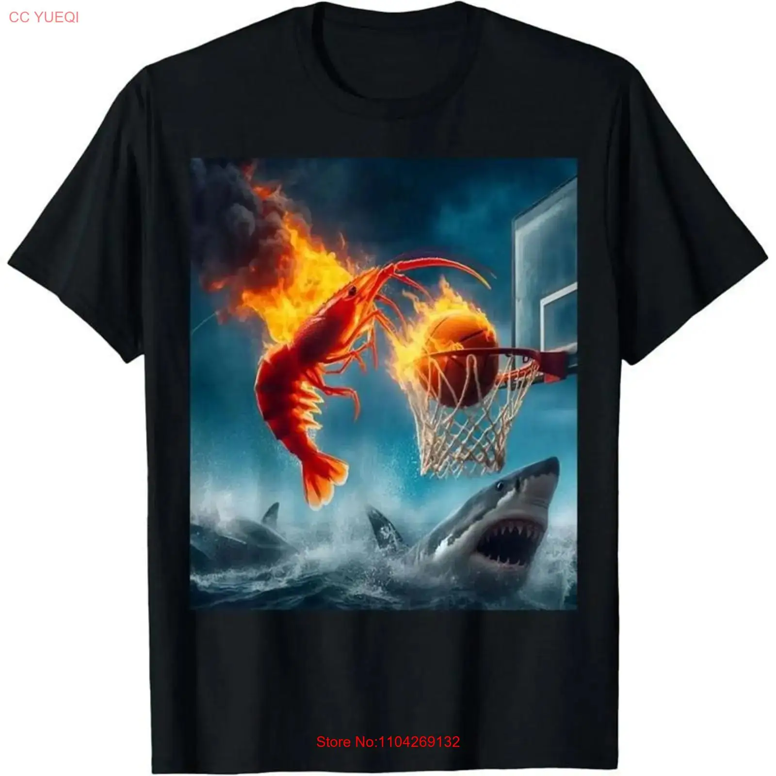 Shrimp Dunking on Shark Funny  - огляд і ціна Men Fashion Kids