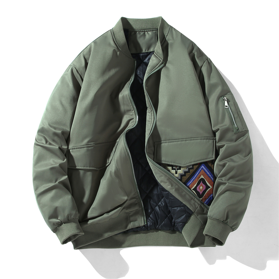 Thick Baseball Jacket Men Wint - огляд і ціна Mens Fashion Bomber Jacket