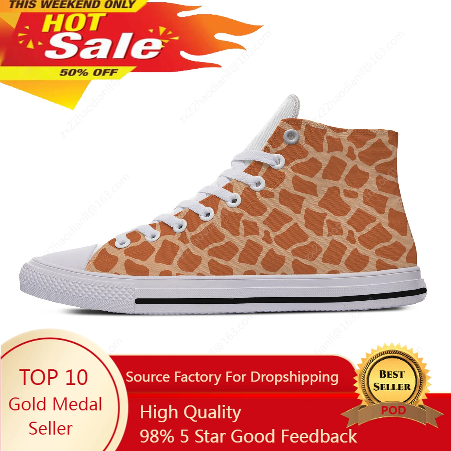 Giraffe Animal High Top Sneake - огляд і ціна Men'S Fashion Running Shoes