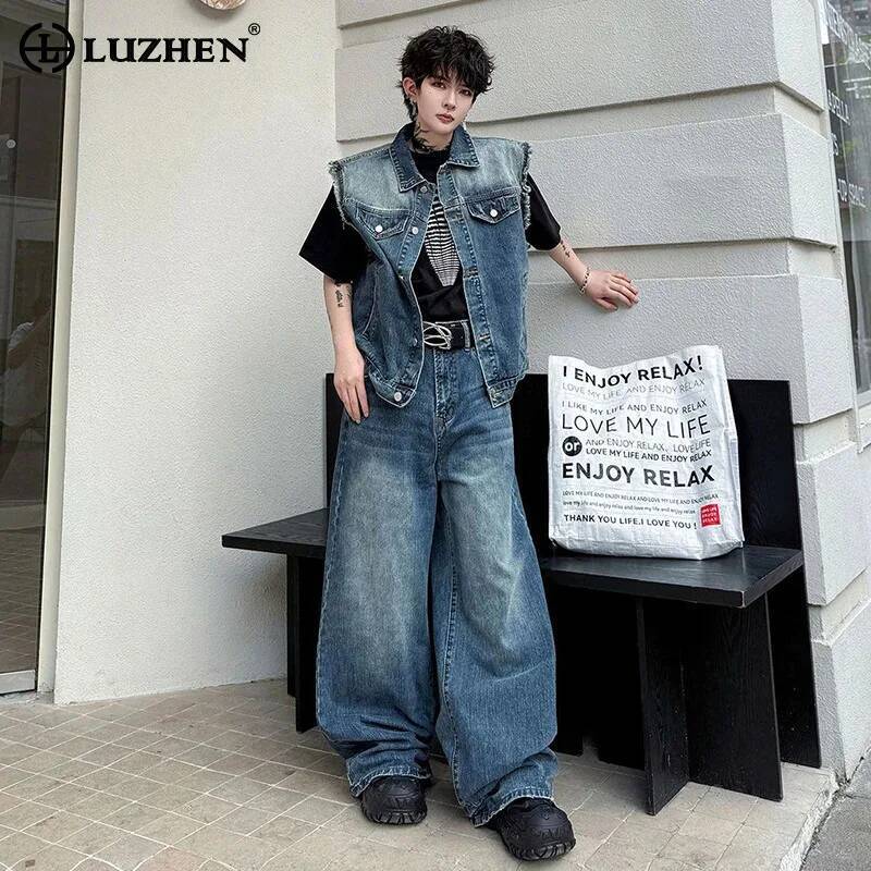 LUZHEN 2026 Summer Denim Two-p - огляд і ціна Men'S Fashion Jeans