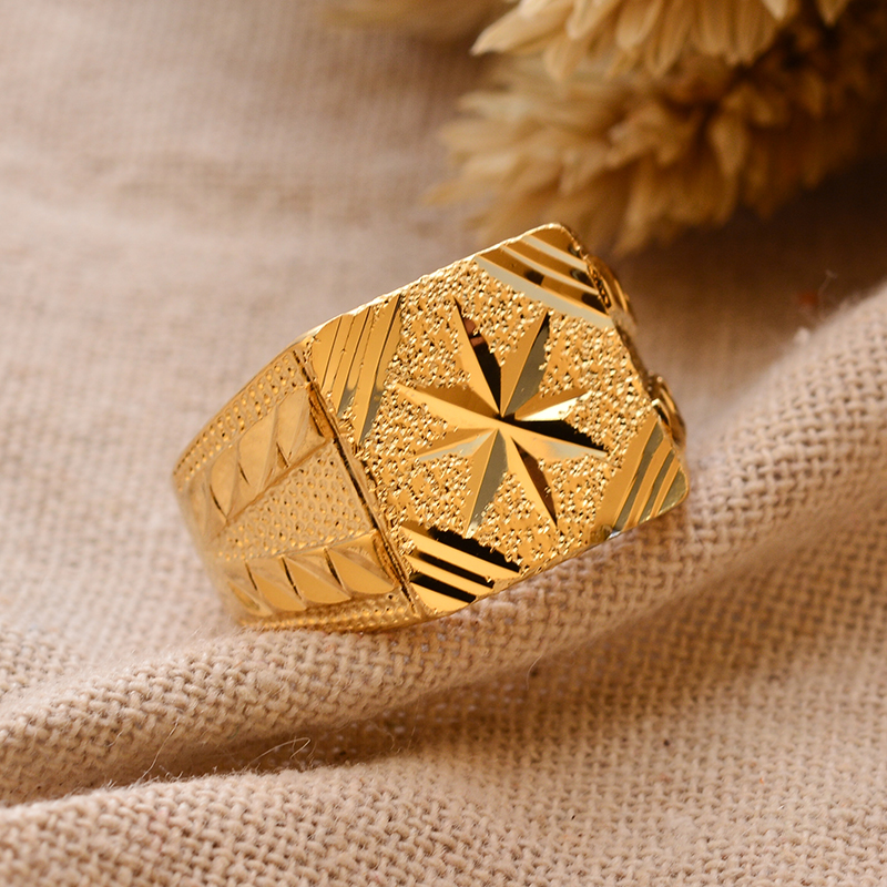 Dubai Ethiopia Gold Color Ring - огляд і ціна Men'S Fashion Easter