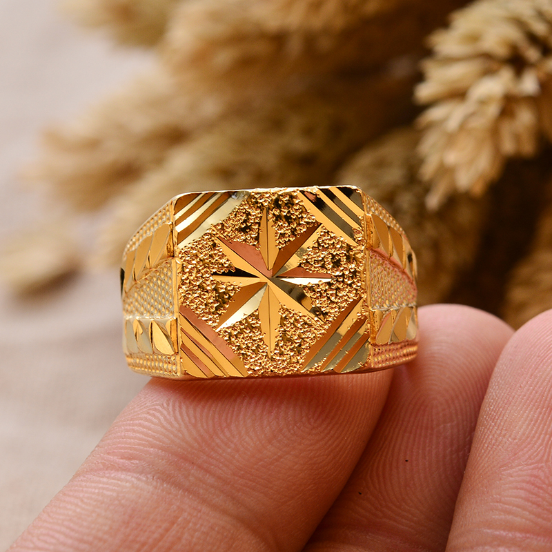 Dubai Ethiopia Gold Color Ring - огляд і ціна Men'S Fashion Easter