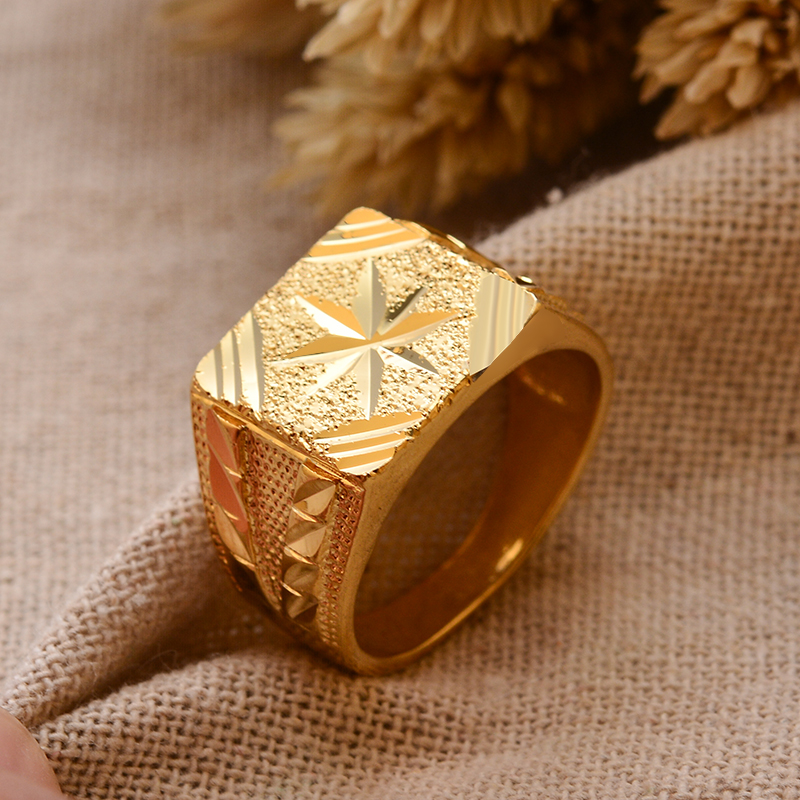 Dubai Ethiopia Gold Color Ring - огляд і ціна Men'S Fashion Easter