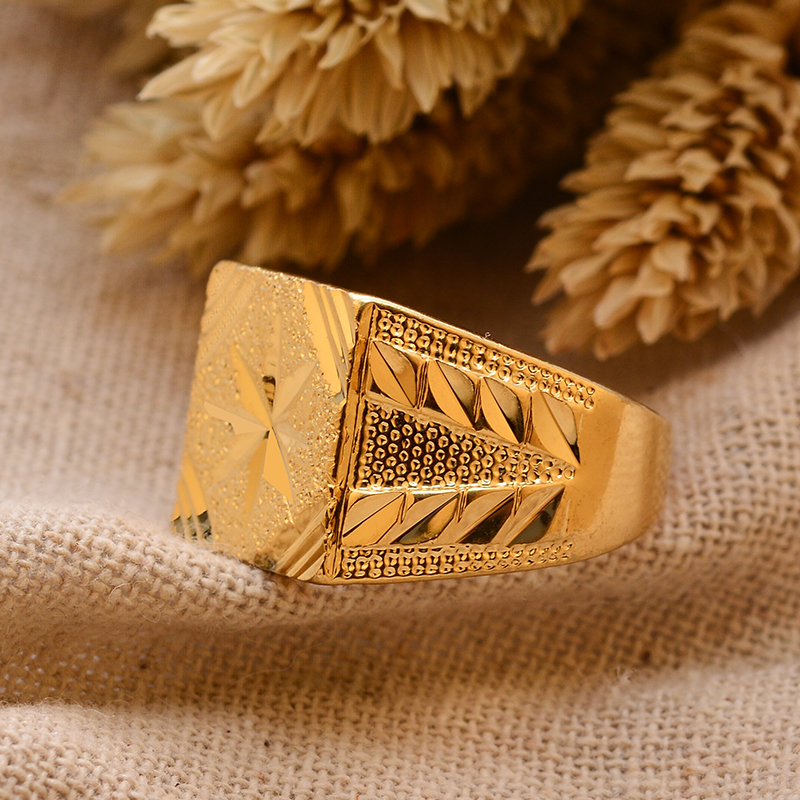Dubai Ethiopia Gold Color Ring - огляд і ціна Men'S Fashion Easter