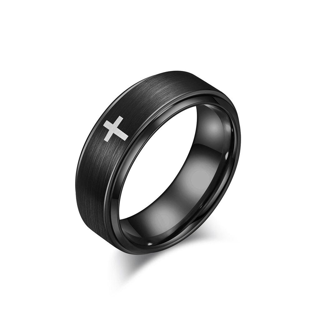 8mm Cross Ring for Men, Tungst - огляд і ціна Men'S Fashion Easter