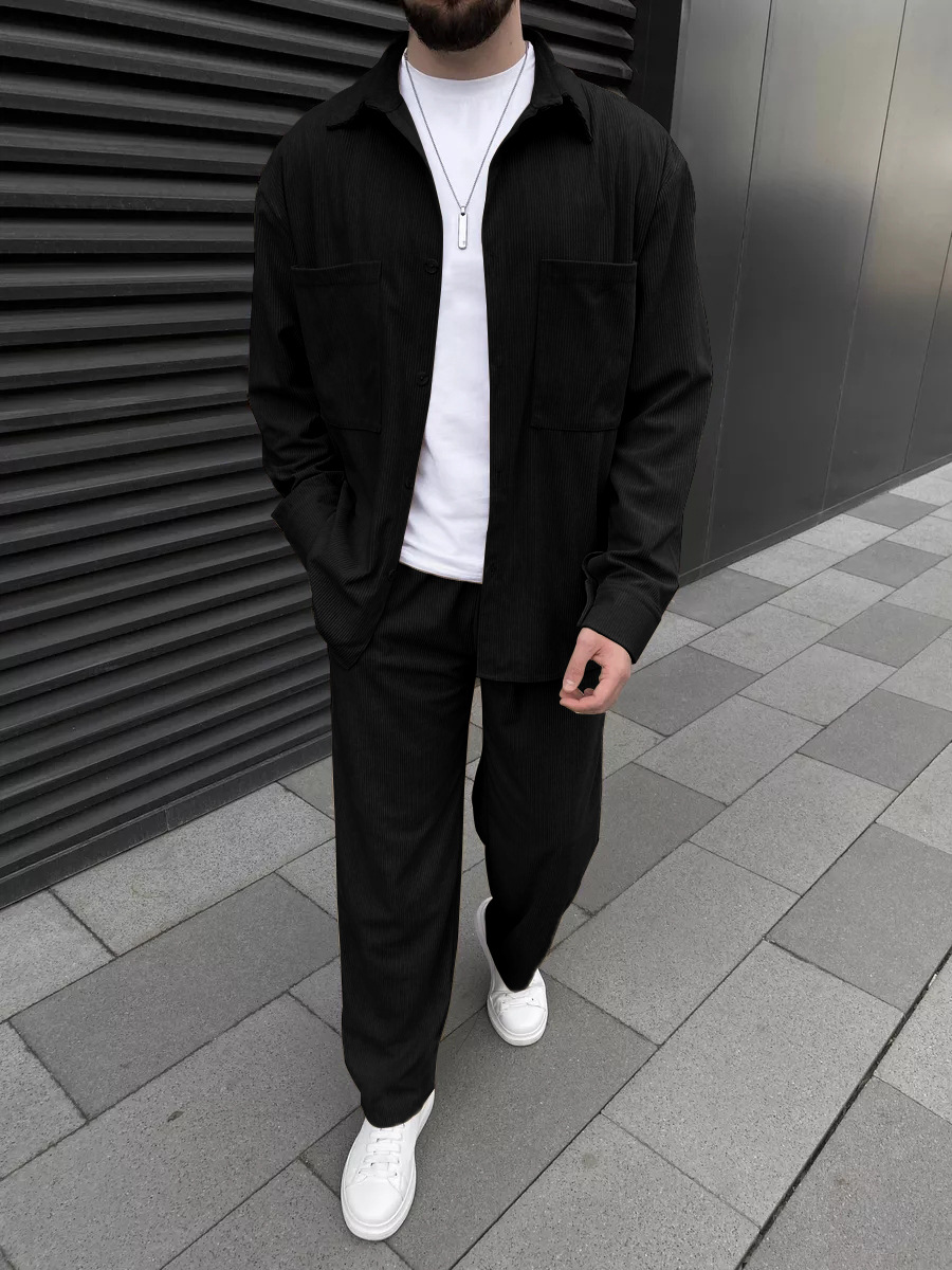 Men's corduroy two-piece outfi - огляд і ціна Men'S Fashion Outfits