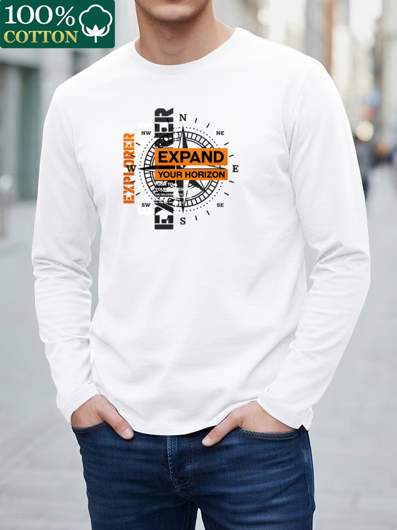 100% pure cotton men's long sl - огляд і ціна Men Fashion Upper