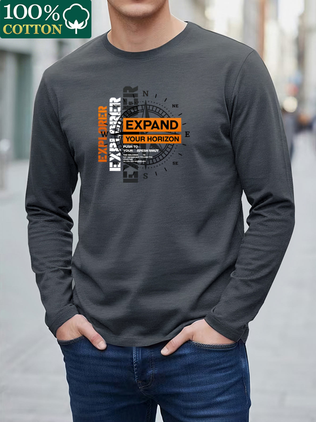 100% pure cotton men's long sl - огляд і ціна Men Fashion Upper