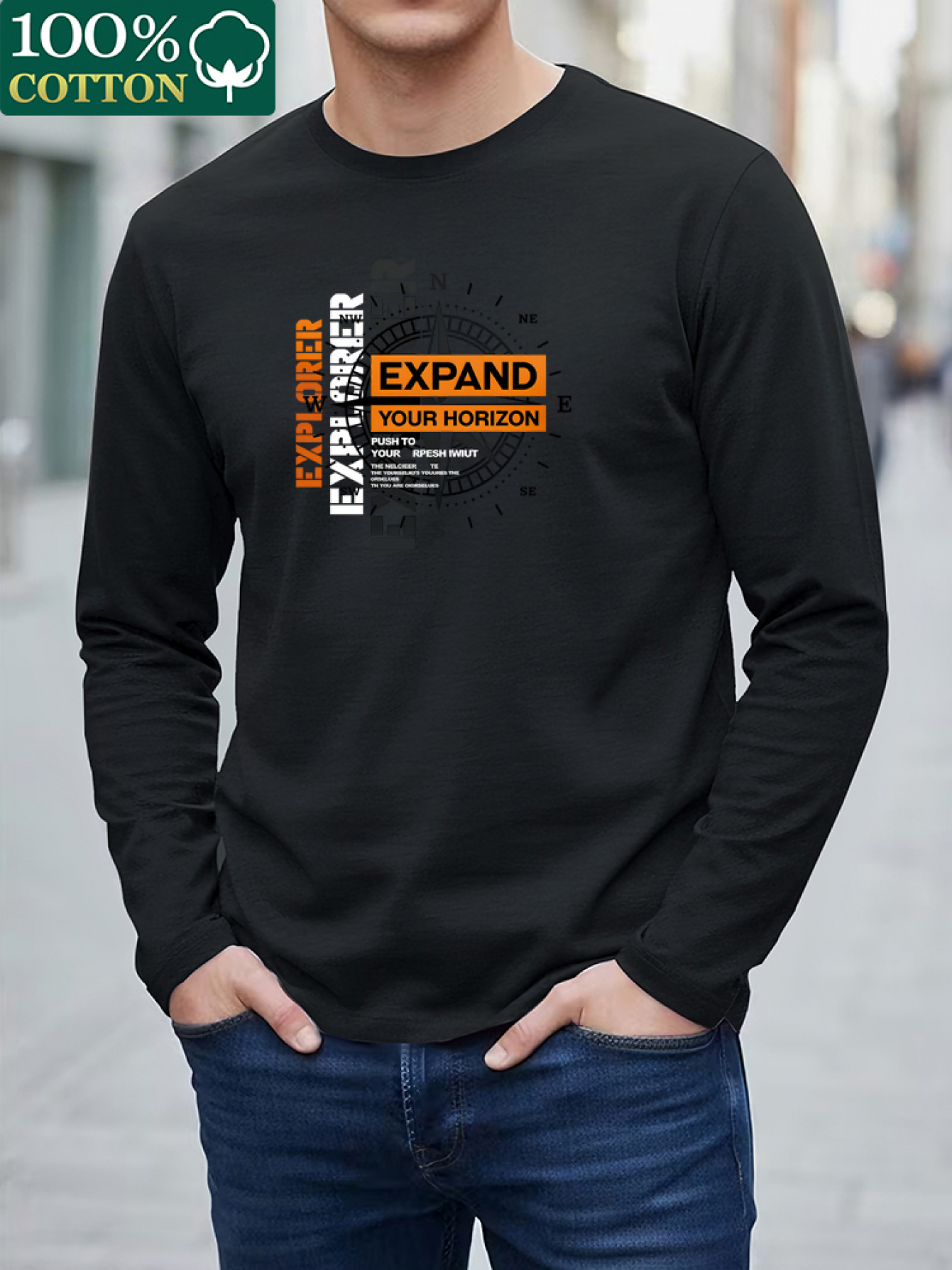 100% pure cotton men's long sl - огляд і ціна Men Fashion Upper