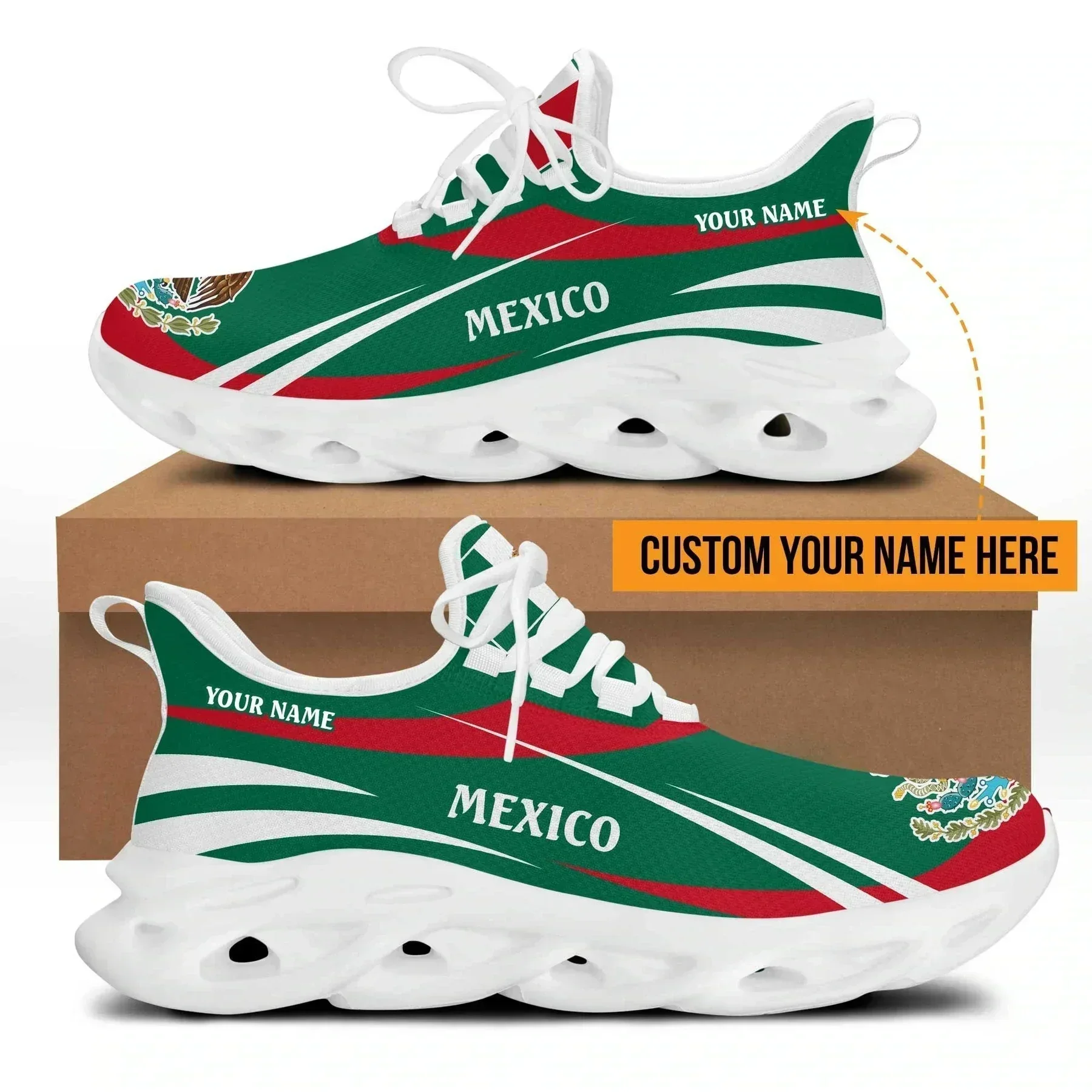 Mexico Flag Men's Sneakers - N - огляд і ціна Men'S Fashion Running Shoes