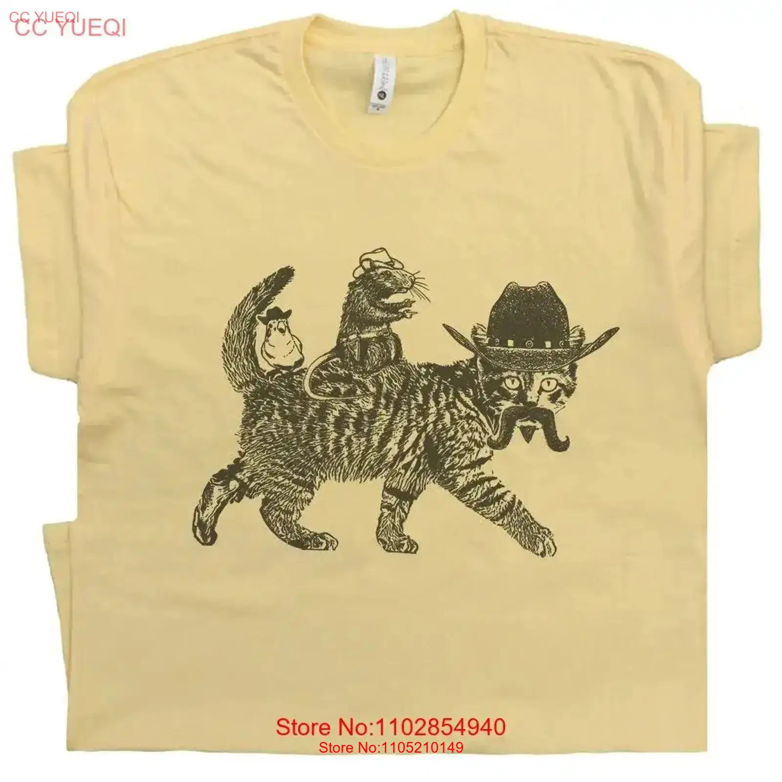 Cowboy Cat T Shirt Meowdy Funn - огляд і ціна Men Fashion Kids