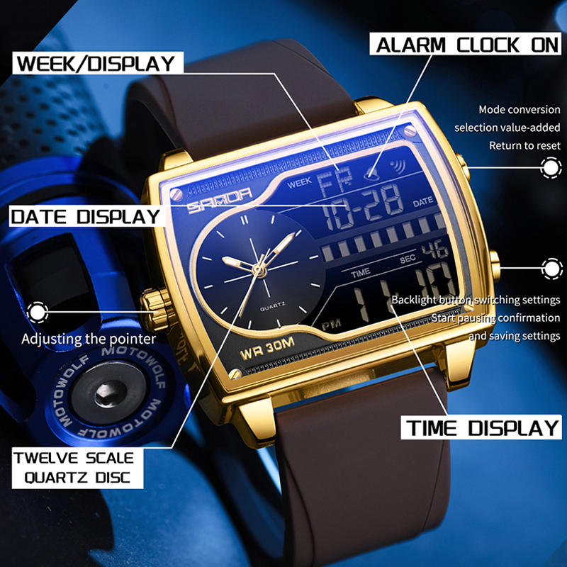 SANDA Brand Luxury Men's Quart - огляд і ціна Men'S Fashion Zone