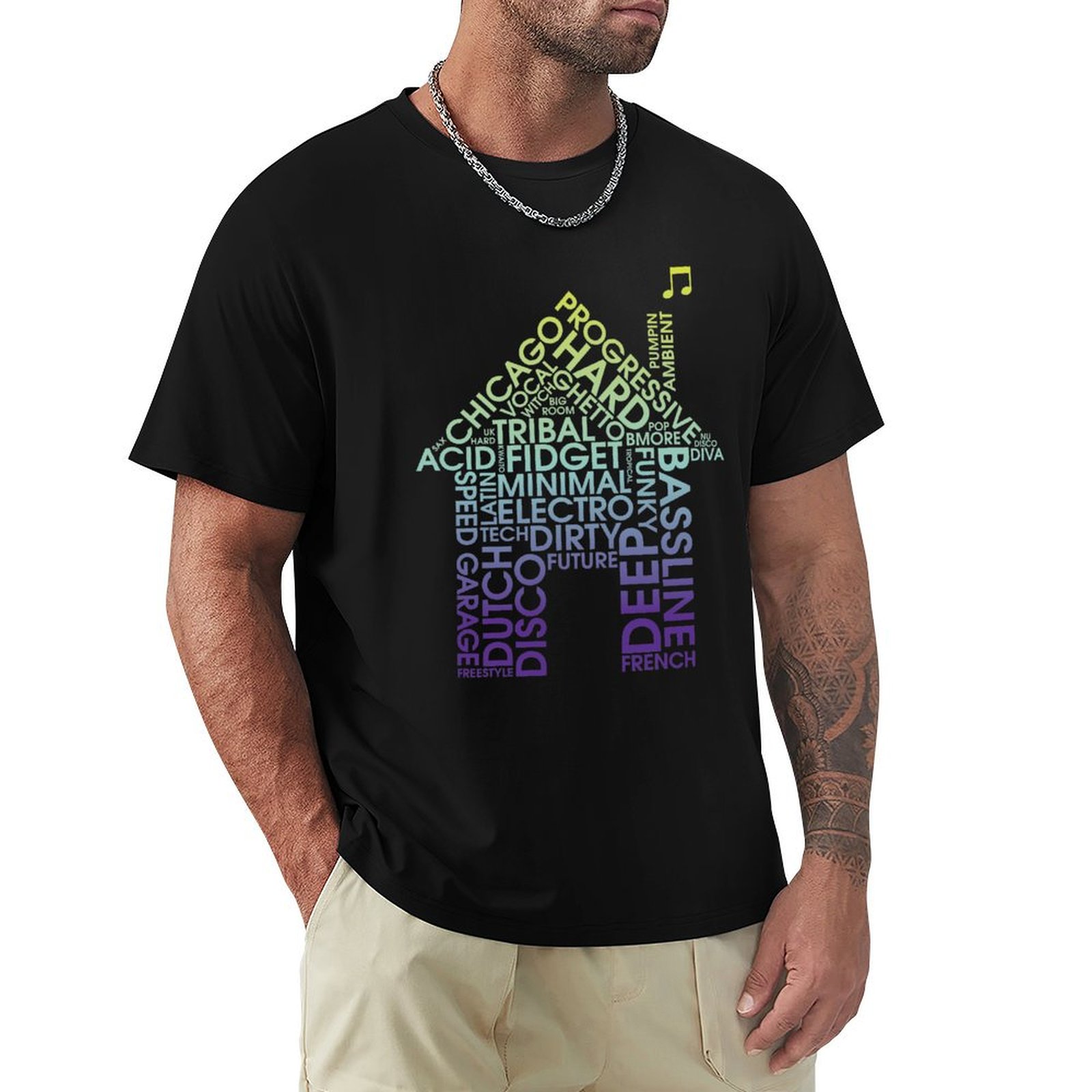 House Music Genres T-Shirt Fas - огляд і ціна Men'S Fashion Genres