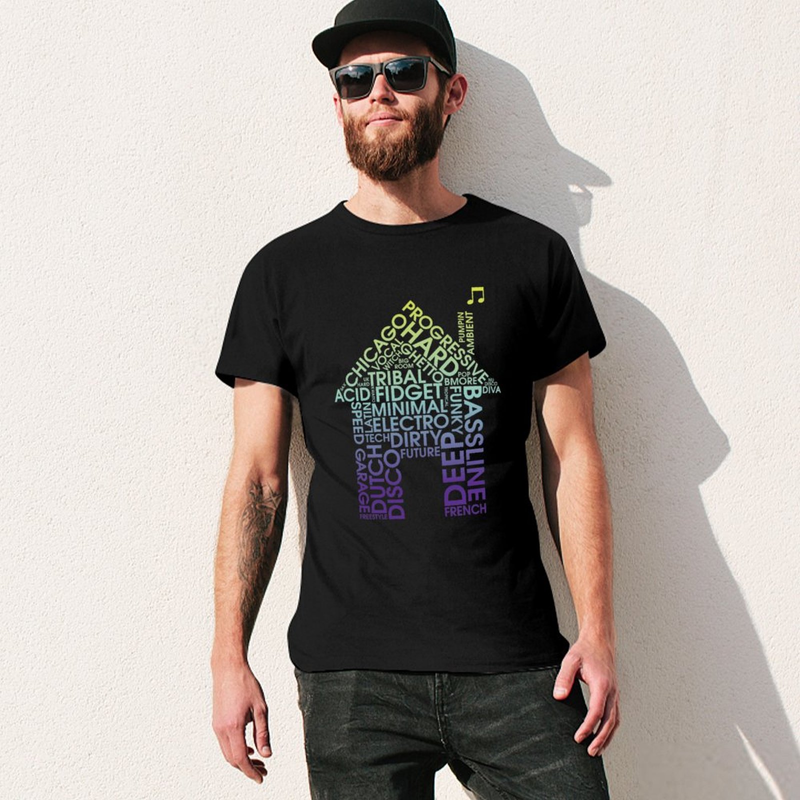 House Music Genres T-Shirt Fas - огляд і ціна Men'S Fashion Genres