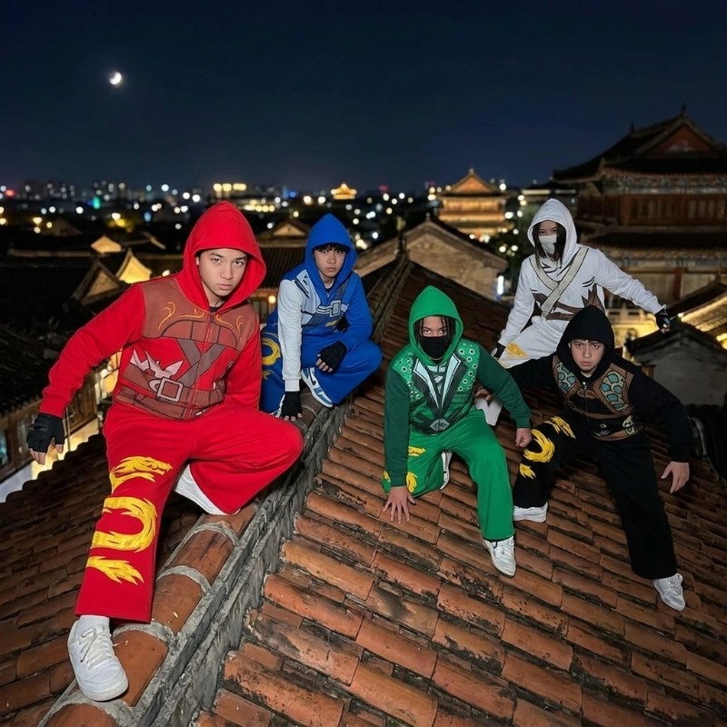 Ninja Warrior Armor Hoodie Set - огляд і ціна Track Suit Men
