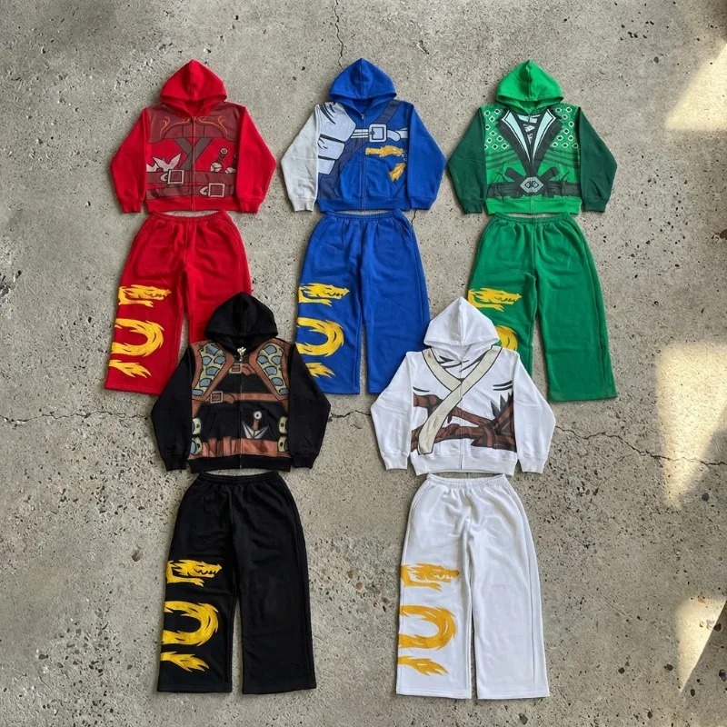 Ninja Warrior Armor Hoodie Set - огляд і ціна Track Suit Men