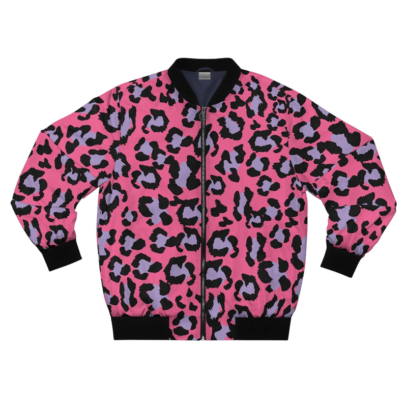 Various Leopard Prints Jacket  - огляд і ціна Mens Fashion Bomber Jacket