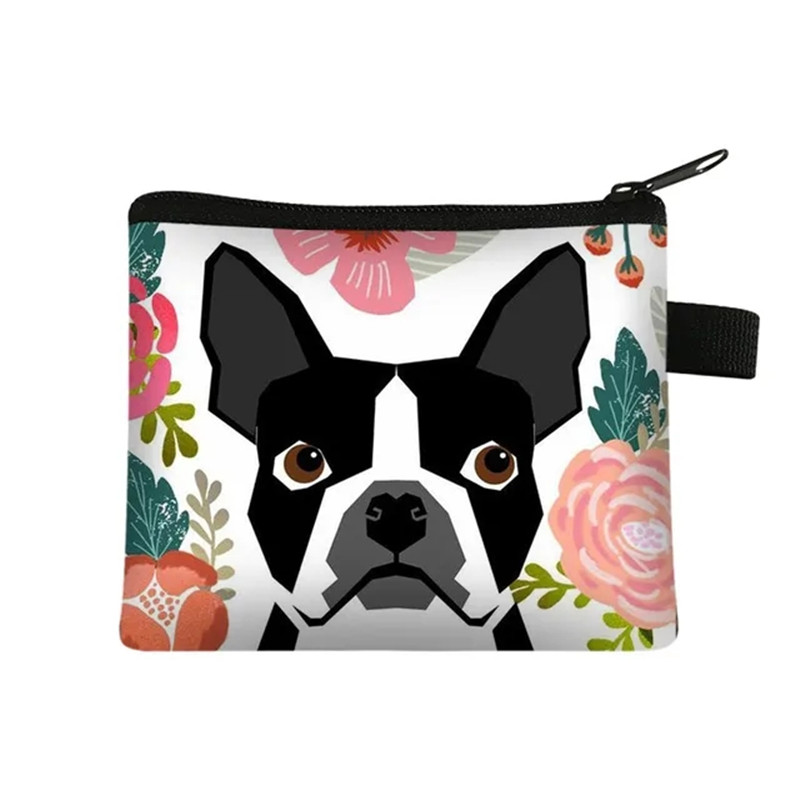 Cute Floral Bulldog Print Coin - огляд і ціна Men Fashion Kids