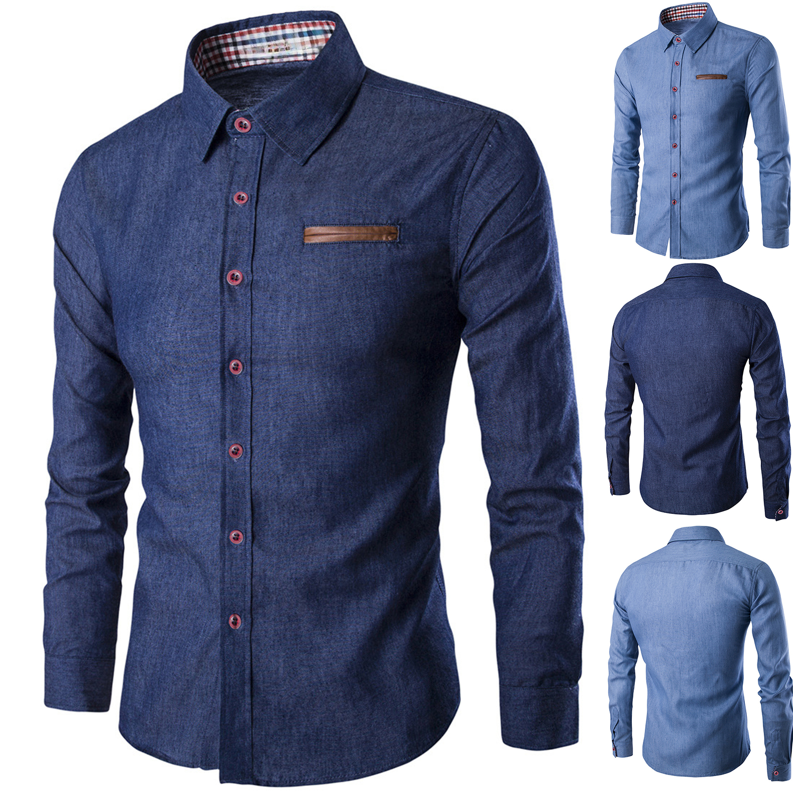 Mens Denim Shirts Long Sleeve  - огляд і ціна Men'S Fashion For 60 Year Old
