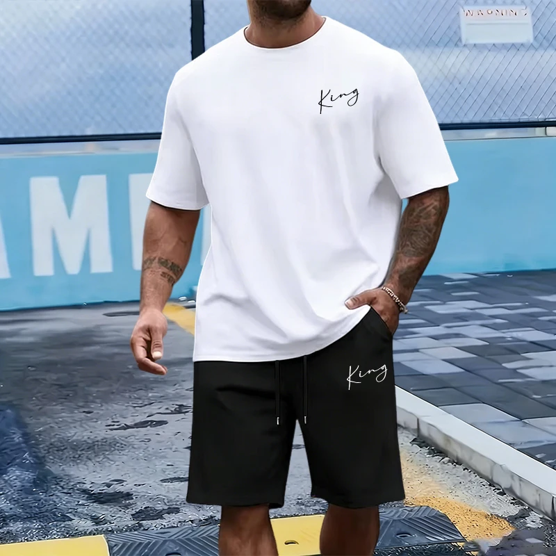 King Letter Men's Set Cotton T - огляд і ціна Men'S Fashion Outfits