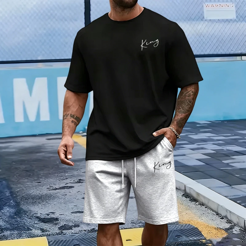 King Letter Men's Set Cotton T - огляд і ціна Men'S Fashion Outfits