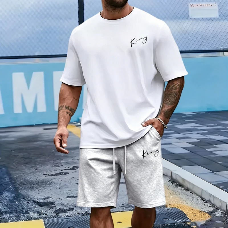 King Letter Men's Set Cotton T - огляд і ціна Men'S Fashion Outfits