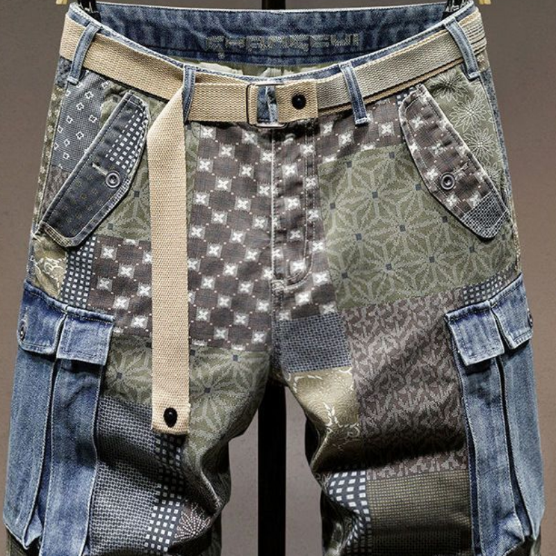 Graphic Man Denim Shorts Multi - огляд і ціна Men'S Fashion Jeans