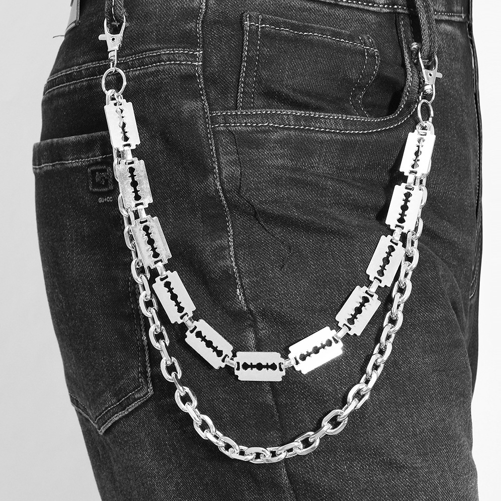 Punk Metal Chain Keychains for - огляд і ціна Men'S Fashion Jeans