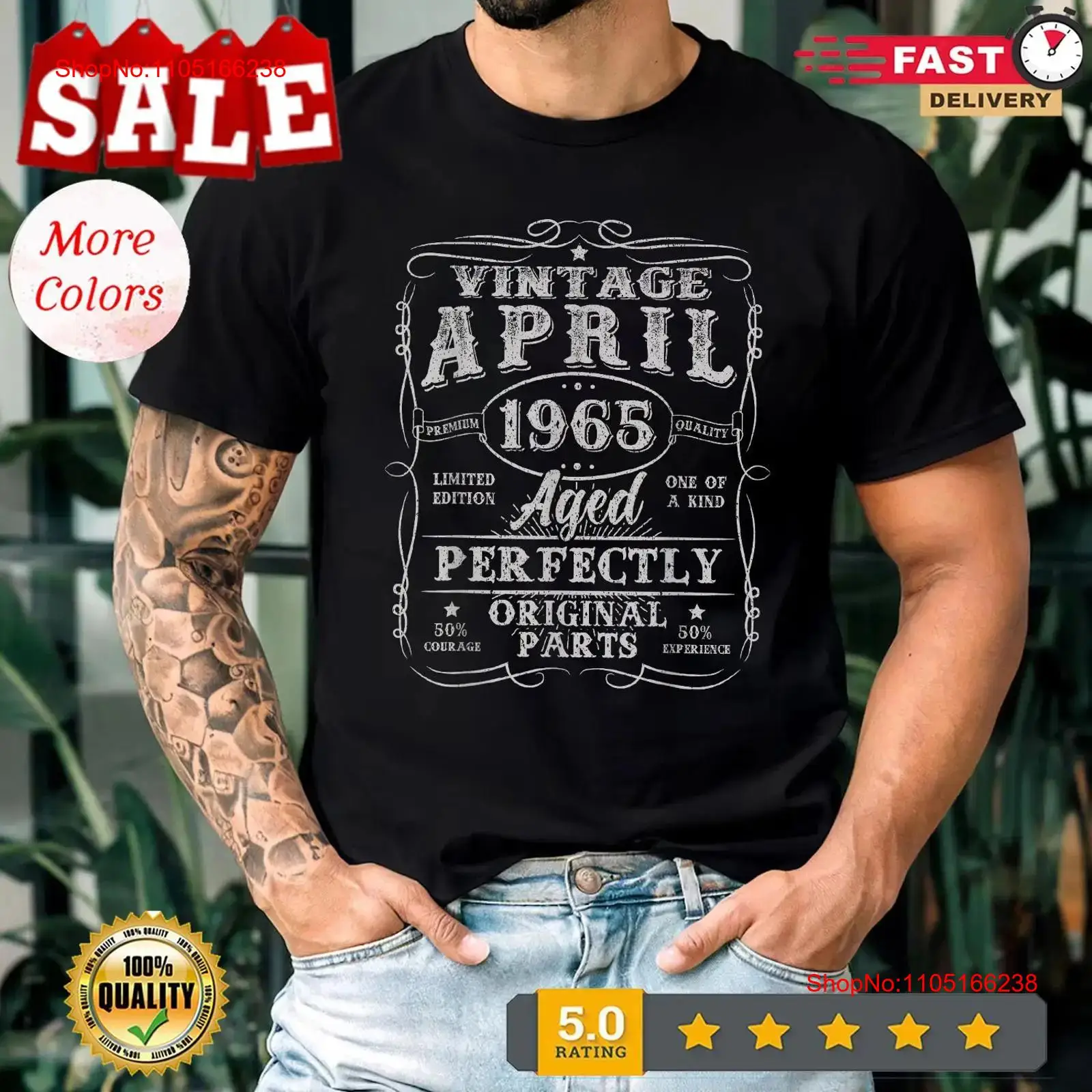 April 1965 Birthday T Shirt Vi - огляд і ціна Men'S Fashion For 60 Year Old