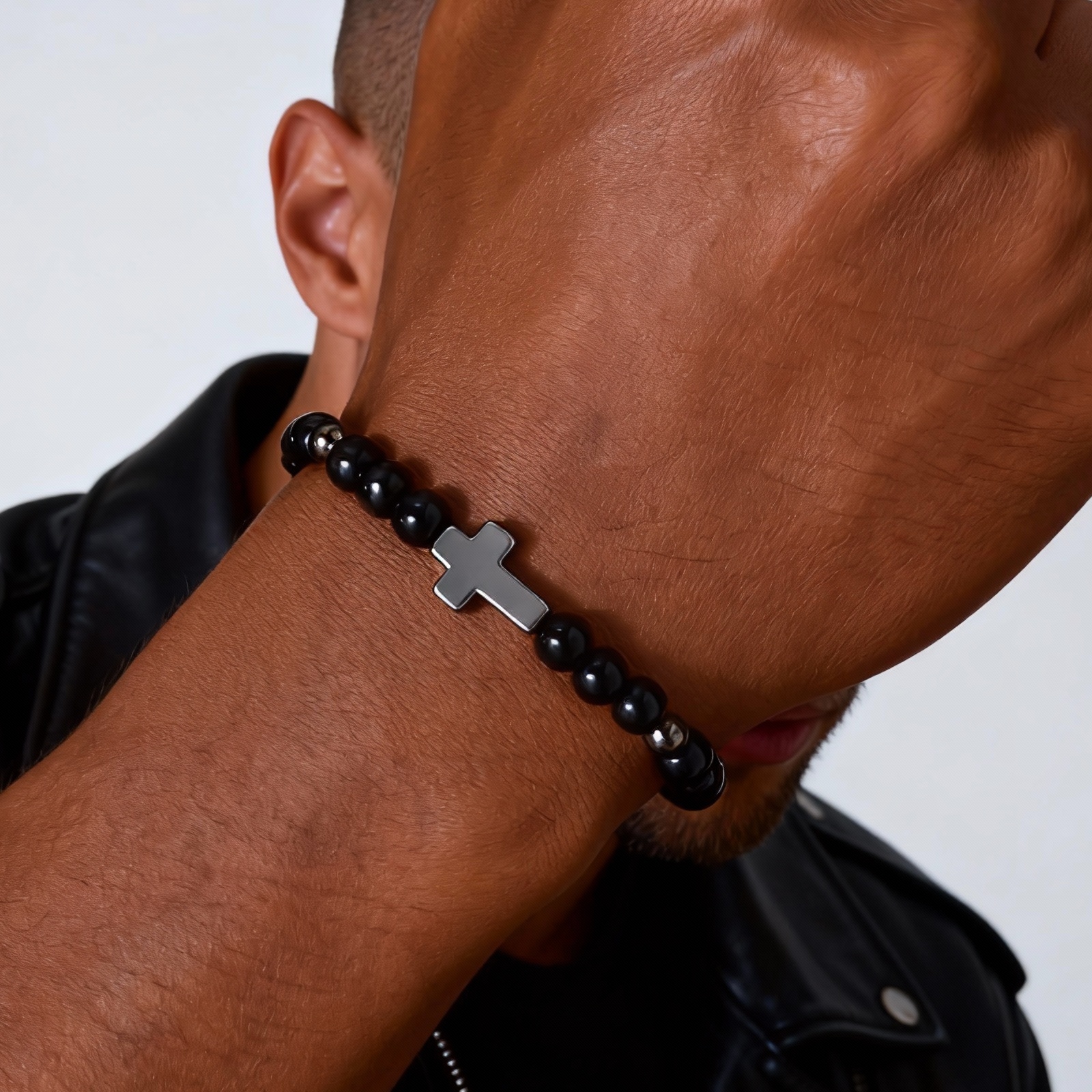 Easter Hematite Cross Bracelet - огляд і ціна Men'S Fashion Easter
